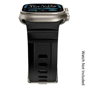 Waterproof Sport Bands Compatible for apple watch Ultra 3/2/1/SE/Series 10/9/8/7/6/5/4/3/2/1, Replacement Wristbands for Men & Women / Only Band -49/46/45/44/42mm-Watch Not Included, Smart Watch Straps - Black