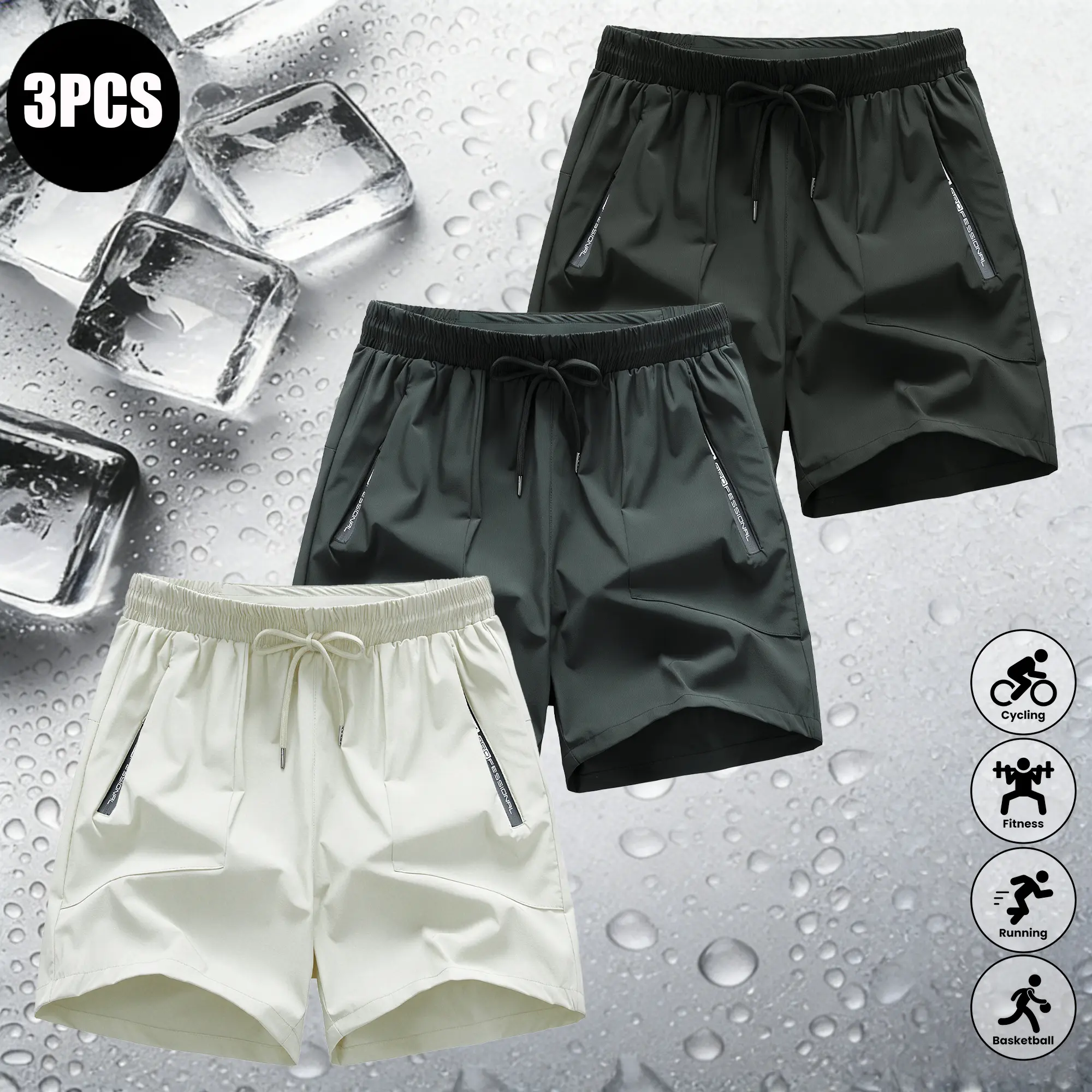 Dark gray + army gray + cream white