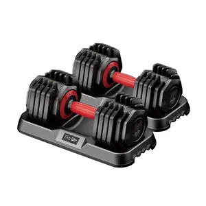 Adjustable Dumbbell Set 25/55/90 LBS, 10 in 1 Changeable Weights Dumbbells Set with Anti-Slip Handle, 1 Sec Quick Adjustment, Dumbbells Set of 2 with Rack for Home Gym Exercise & Fitness Black