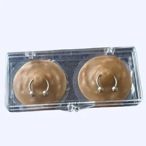 Nikkys Pierced Pasties Accessory - Rings - Body Jewelry for Women  Breast Enhancer - Includes Traveling Case & Cute Stickers Aesthetic Bra Women