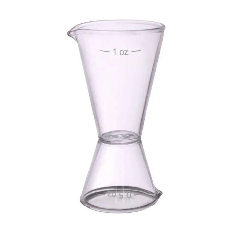 BarConic® Double-Sided Measuring Jigger - Lightweight Glass Kitchen Utensil, Master Mixologist Quality, 0.5 oz & 1 oz, 3.5" Height, Home & Kitchen Measuring Tool