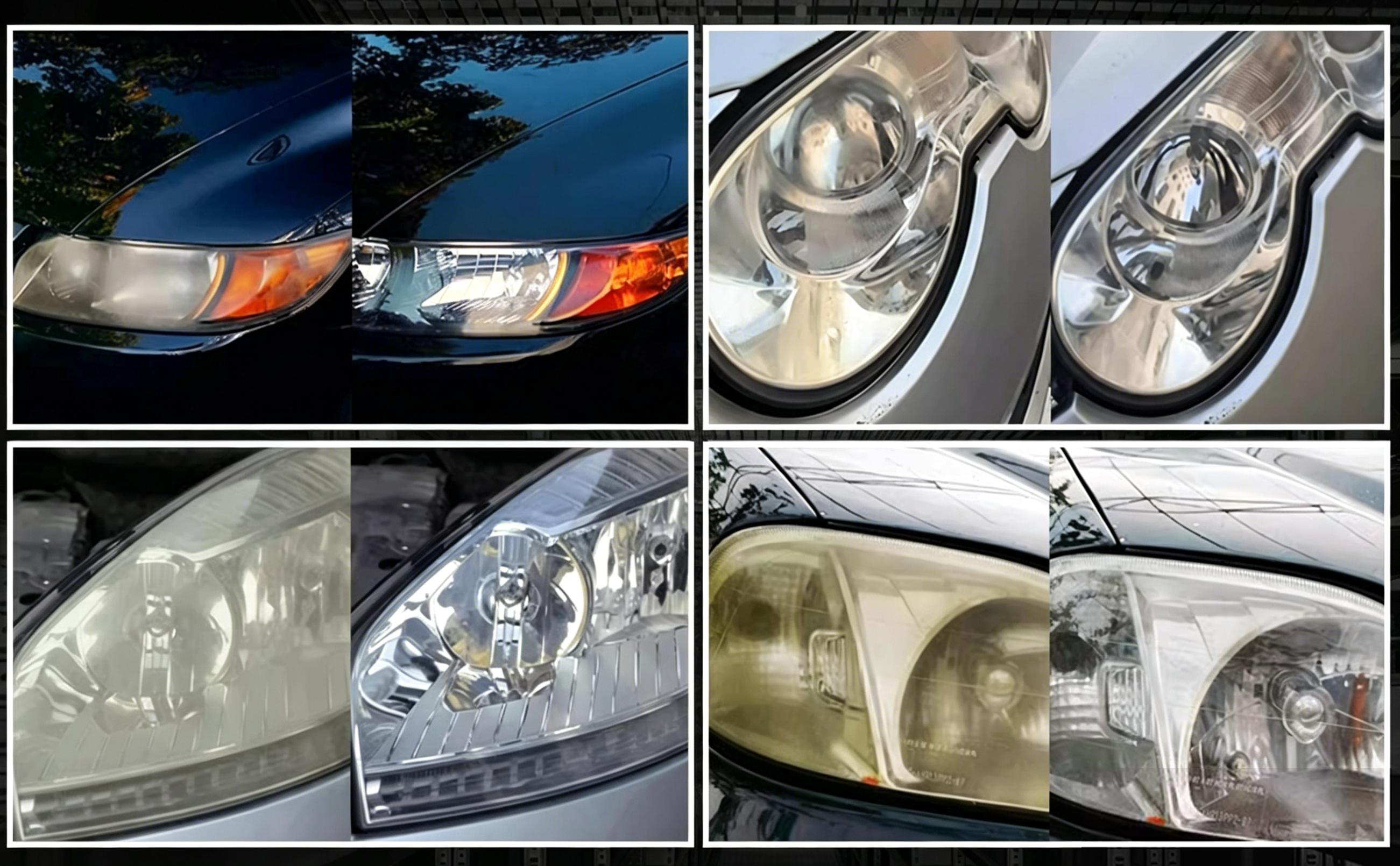 Visbella Auto Vehicle Headlight Restoration Kit, DIY Car Care Electric Repair Kit to Restore Oxidation Hazy Yellow Scratch for Headlights, Taillights, Fog or Directional Lights (Electric Solution)