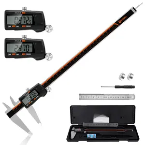Digital Caliper 12 Inch, Caliper Measuring Tool with Large LCD Screen, Digital Vernier Caliper Auto-Off Feature,Inch/MM/Fraction,Digital Ruler for 3D Printing/Jewelers/Woodworkers