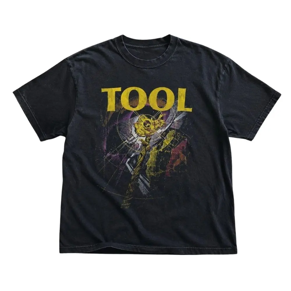 Vintage Gildan Golden Abstract Vision Tee, Psychedelic Motion Graphic Shirt, Gift For Woman, Gift For Men, Casual Streetwear, Trending Shirt