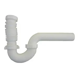 Larsen Supply 03-4235 White Flexible PVC P-Trap - 1.5 in.