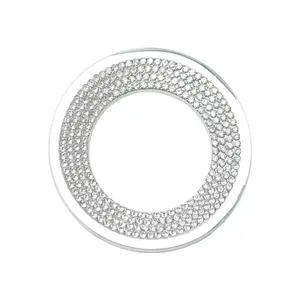 Car Steering Wheel Decorative Ring, Rhinestone Design Decorative Ring, Universal Car Interior Accessories for Volkswagen Golf Jetta Passat Tiguan Arteon Atlas