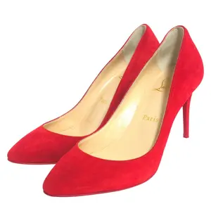 Pre-owned christian louboutin Suede Small Leather Goods ELOISE 85 Pumps