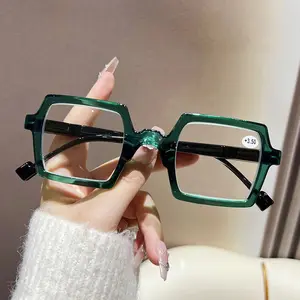 New Sqaure Reading Glasses Frame Europe&America Women&Men Computer glasses Presbyopia wear UniGender 0+1.0+1.5 ...+4.0