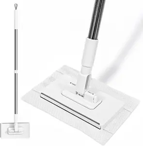 [Includes 10 Cleaning Cloths] Mini glass and wall cleaning tool, 360° flexible design, with cloth clamp, hands-free mop, great value set——perfect for cleaning glass, walls, and corners that ordinary mops cannot reach Disposable Disposable Reusable