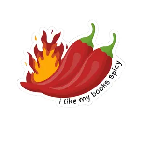 I Like My Books Spicy sticker | Kiss-Cut Sticker