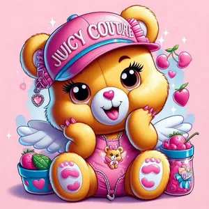 1 set of DIY diamond painting kit, 5D diamond art kit, DIY decoration bear, heart, fruit clothing mosaic, diamond art, DIY art home decor