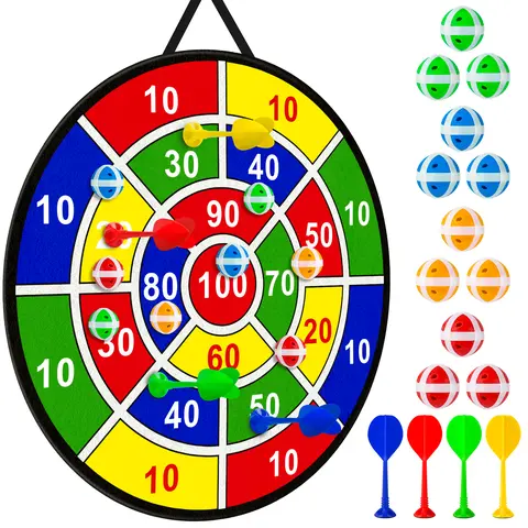 29 Inch Dart Board Game, Sticky Ball Darts Board with 12pcs Balls & 4 Count Dart, Parent-child Interactive Toy Sports Game, Indoor & outdoor children's gifts, Creative Birthday and Holiday Gift Options, Toys for Boys, Fidget Toys,Valentine Christmas gifts