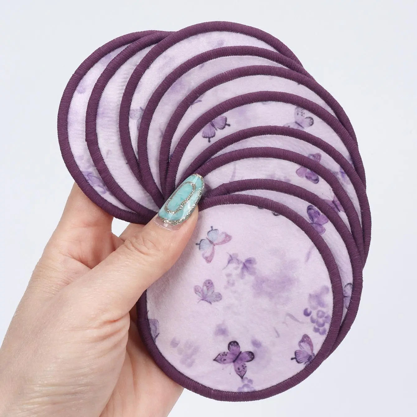 Round Makeup Remover Pads, 10/20/30pcs Reusable Washable Makeup Remover Pads, Facial Cleansing Pads, Makeup Tools for All Skins, Cosmetic