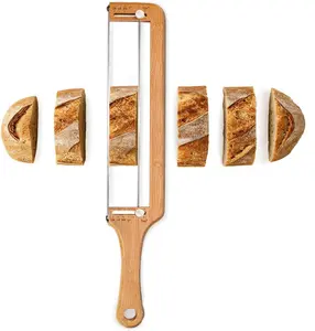 Bread Pilot Adjustable Bread Knife – Upgraded Bread Slicer for Homemade & Sourdough Loaves, Serrated Stainless Blade with Precision Thickness Guide, Gift for Artisan Bakers