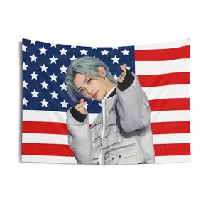 Stray Kids Felix Breathtaking Visuals Flag Banner, Felix American Tapestry, Felix Merch Decor, Gift for Felix Fan, Felix Fan Gift Ideas, SKZ