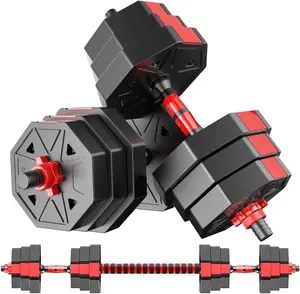 Adjustable Weights Dumbbells Set, Non-Rolling Adjustable Dumbbell Set, Free Weights Dumbbells Set Hexagon, Weights Set for Home Gym, 44 Lbs