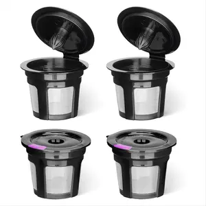 Reusable K Cups for K Mini, K Elite, K Classic, K Compact, K Latte, K Select and All 2.0 & 1.0 Coffee Makers 4PCS for Christmas New Year Home Use