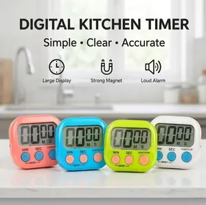 Kitchen Timers 2 Pack Magnetic Digital Large Screen Easy Operation Includes AAA Batteries for Classroom Cooking Baking Teachers Kids