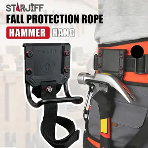 Starjiff Modular Hammer Holder Ring, Steel and Abs Plastic, Belt/pocket Mountable, Power Line Management Strap, No Assembly Needed