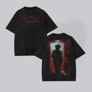 The OUTLAST Trials Game Graphic Washed T-shirt Tanktop Men's Women's Clothing Cotton Short Sleeve Tees Vintage Washed Oversized T Shirt