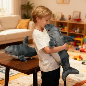 Large Shark Plush Toy Colorful Tie Dye Soft Washable Multi-color Children's Companion Pillow Low Aggression, Small Dog Plush Toy Birthday Party Gift New Year's Gift New Year's Day Gift Valentine's Day Gift, 3 Sizes