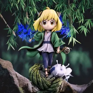 SPY*FAMILY Anya Tsunade Cosplay Double Head Swappable Beautiful Girl Figure Anime Statue Model