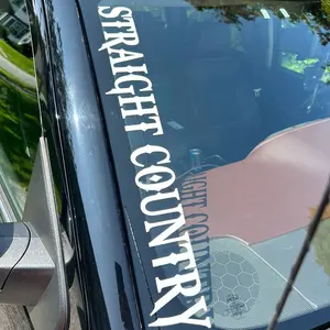 Straight Country Windshield Decal - Available in Various Colors