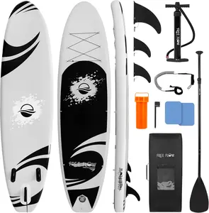 Serenelife Ultra-Light Inflatable Stand-Up Paddle Board with Premium Accessories - Extra Wide Stable Design and Non-Slip EVA Deck for Youth and Adults - Supports Up to 275 lbs, Ideal for All Skill Levels SereneLife
