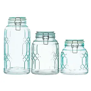 10 3-piece glass jar set