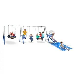 XDP Recreation Fun Always Outdoor Playground with Water Slide & Super Disc Swing XDP Recreation Fun Always Outdoor Playground with Water Slide & Super Disc Swing