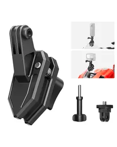 Maectech Motorcycle Windshield Clip Camera Mount for Insta360 X5/X4/X3 for GoPro for DJI Osmo Action Motorcycle Mount Clamps for Insta360 X5 Accessories