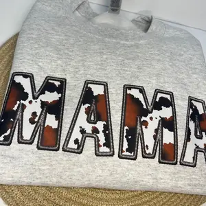 Cow Print MAMA Sweatshirt, Western Mom Shirt, Mama tee cute