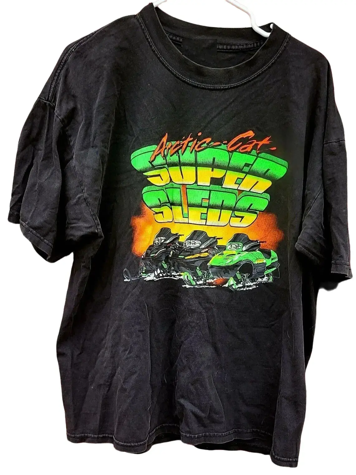Snowmobile Super Sleds Vintage 90s Arctic Cat Black Graphic T Shirt Hoodie Sweatshirt Reprint