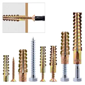 60Pcs Wall with Screws Kit, Including M8x38mm Tree Wall with Colored Zinc Screws for Concrete Wall Plaster and