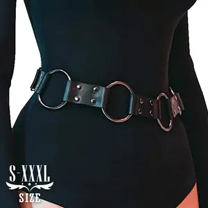 Women Fashion Pu Leather Harness Waist Belt Suspenders for Women Punk Decorative Waist Belt Straps Gothic Clothing Accessories