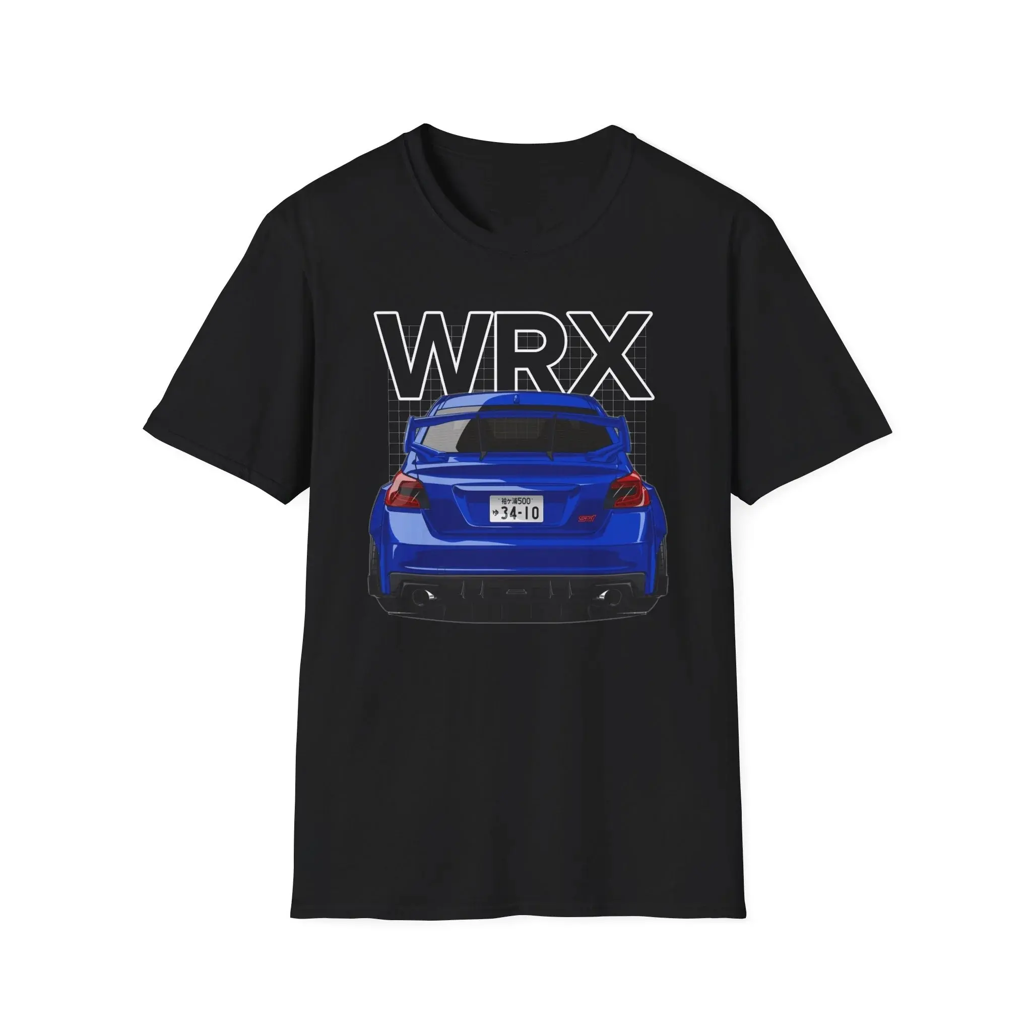 Subaru WRX STI Sports Car Chassis Rear Blue Graphic T-shirt Sweatshirt Hoodie