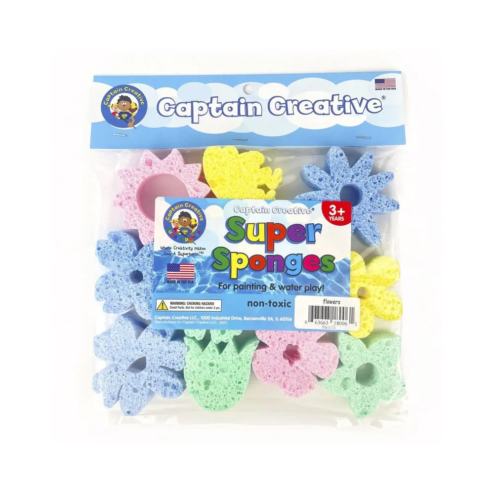 Activa Products APISS18006 Captain Creative Super Sponges - Thick, Colorful Shapes Creative Art & Water Play Sets, Office & Art Supplies