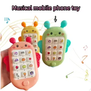 Music Bee Toy Phone Early Education Learning Device, Musical Light Up, Light Effects & Song Playback, 13 Buttons, Anti-Drop, Educational Fun for Kids