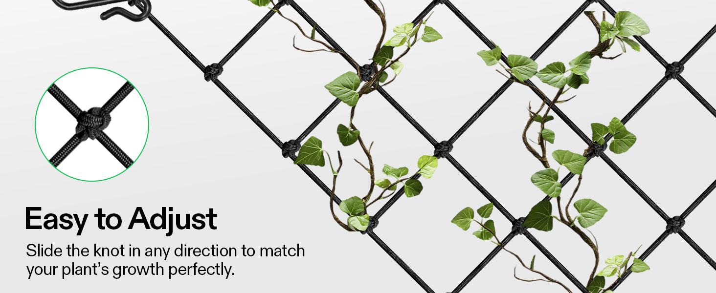 VIVOSUN Elastic Trellis Netting with 4 Hooks for Climbing Plants, Vegetables, Fruits, and Flowers, 1-Pack VIVOSUN Elastic Trellis Netting with 4 Hooks for Climbing Plants, Vegetables, Fruits, and Flowers, 1-Pack