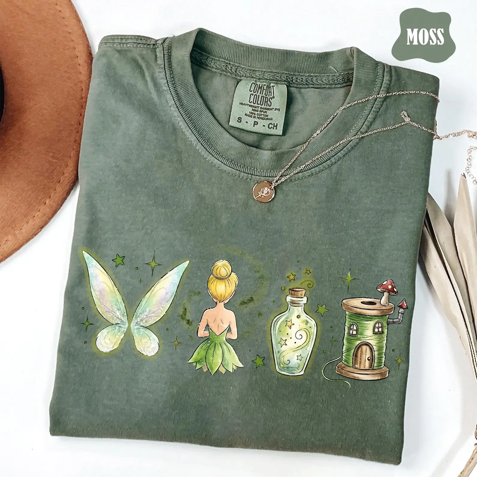 Comfort Colors Vintage WDW Tinker Bell Shirt, Neverland Fairy Tee, Magical WDW Vacation Tee, WDW Princess Shirt