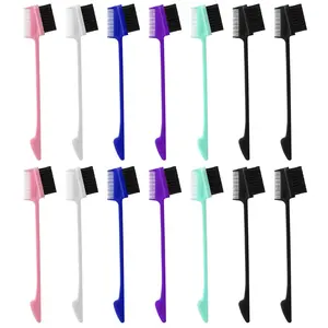 3 in 1 Hair Edge Brush Set, Double Sided Edge Brush Rat Tail Comb, Smooth Grooming Styling Comb for Baby Hair Eyebrow Women Hair Styling