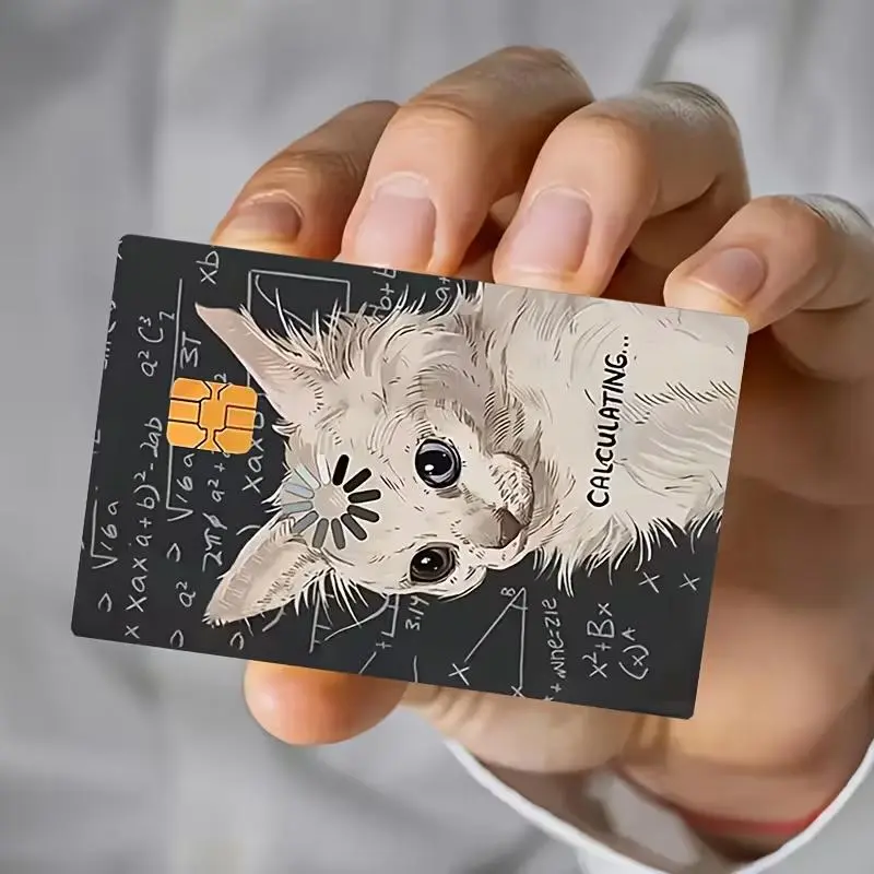 Thinking Cat. Credit Card Sticker Used for EBT, Transportation, Keys, Credit Cards, Debit Cards, Card Skins, Protect Bank Cards, No Bubbles