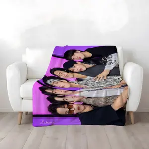 BT Six-Person Fashion Group Photo Print Flannel Blanket, Suitable for beds and sofas can also be given as a gift, Easy to Carry All Seasons Classic Pattern Ideal Holiday Gift
