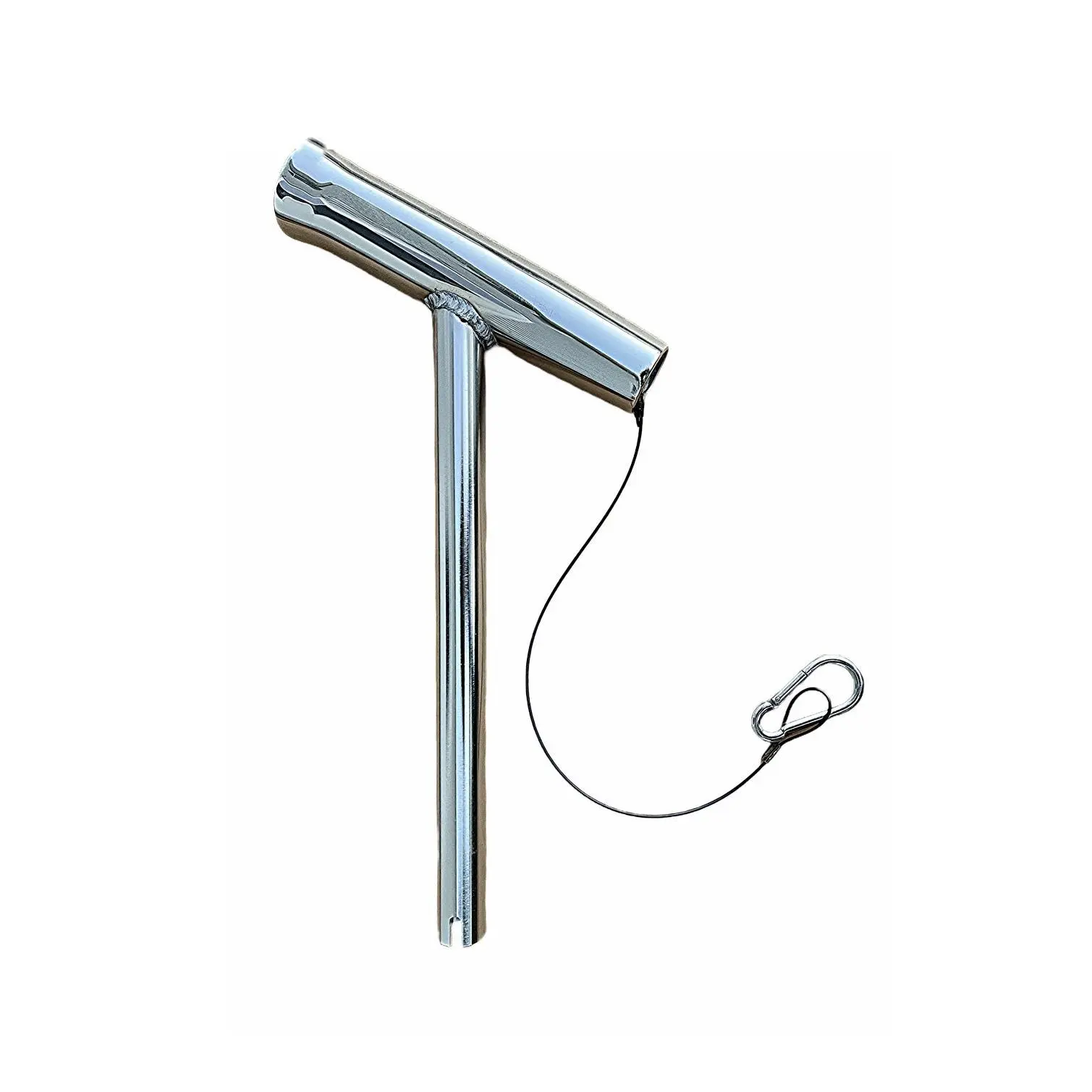 1-Way Fishing Rod Holder - 10" Flared Tulip - Outrigger Style - Rod Rigger - Polished Aluminum
