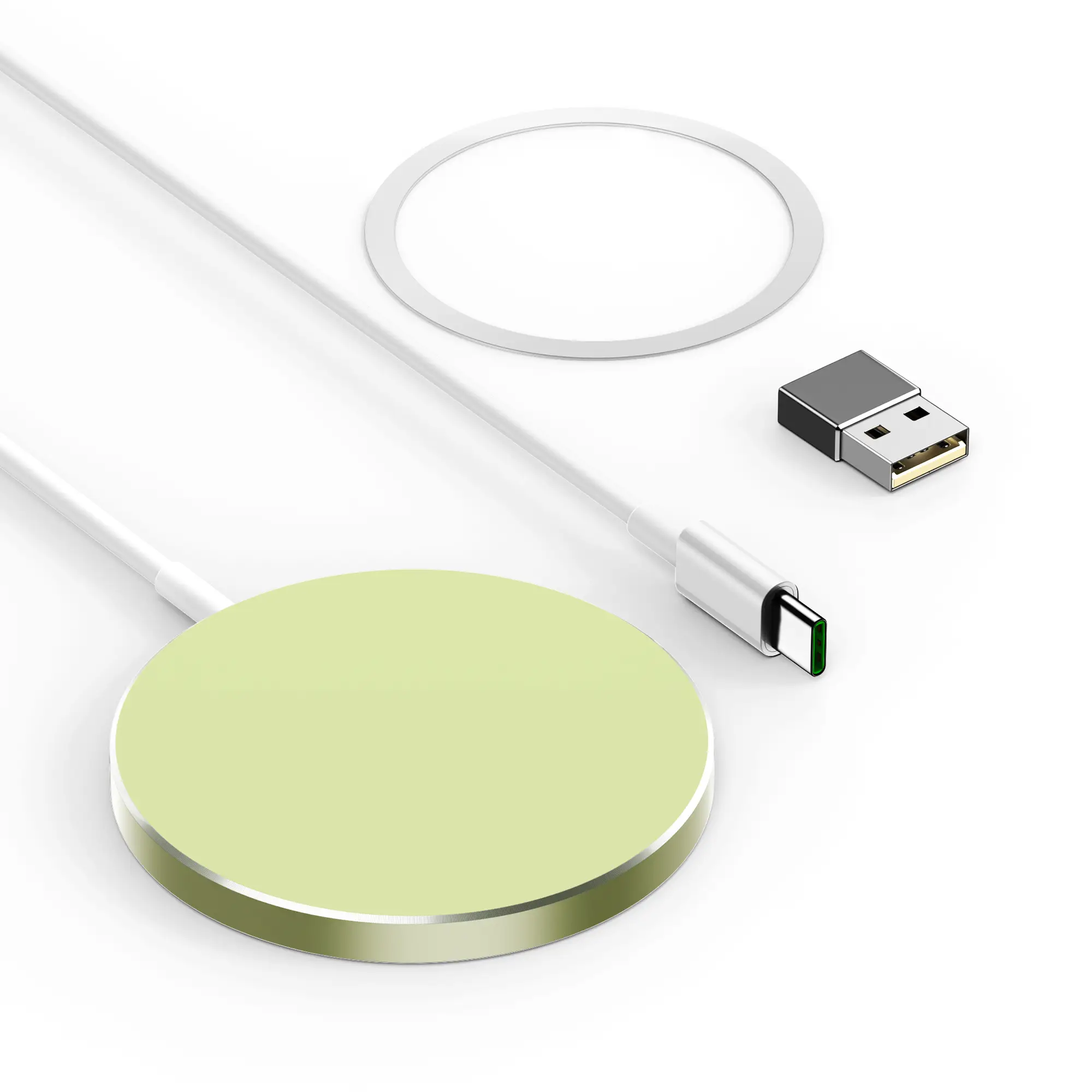 Magnetic Wireless Charger,THREEKEY Wireless Charging Pad with 4FT Charging Cable Compatible with MagSafe Charger for iPhone 17/16/15/14/13/12 Series,A