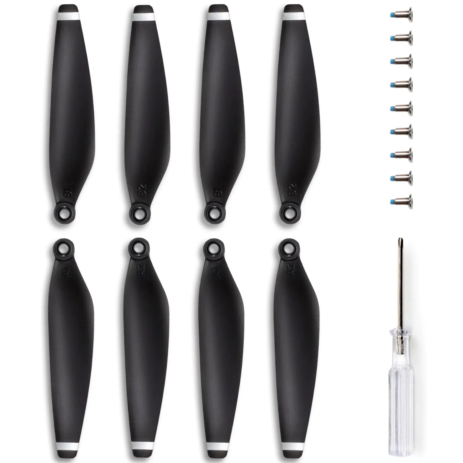 Ruko U11MINI/U11MINI 4K Original Replacement Propellers, Blades for U11MINI/U11MINI 4K, Durable Material Easy to Install, Spare Parts Replacement, Provide Safe Flight, 4 Pieces (Black) Quadcopter Drone