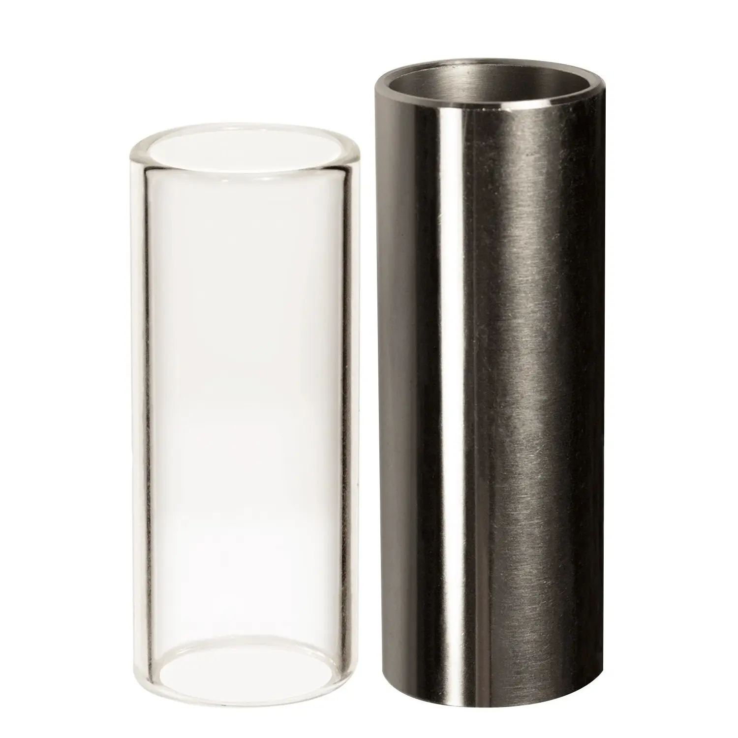 ChromaCast Guitar Slide 2 Pack, Chromed Steel & Glass Slides
