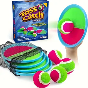 Outdoors Goo ball Kids Toys - Outdoor Games, Beach Toys, Toss and Ball Set with 2 Paddles and 1 Balls, Perfect Beach Games Sets Playground Sets for Backyards Easter Gifts for Kids/Adults/Family