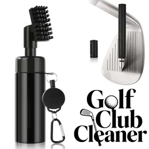 Golf Club Cleaning Kit, 1 Set Golf Club Cleaner & Groove Sharpener, Golf Accessories, Suitable for U & V Grooves Golf Water Brush with Retractable Clip Hold 5oz of Water