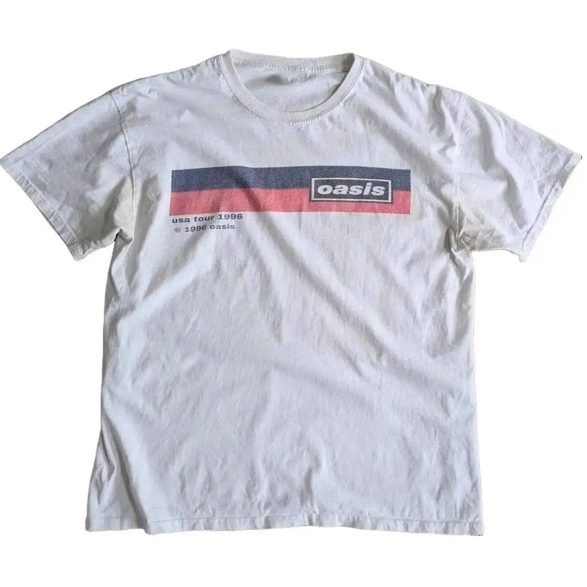 Oasis USA Tour 1996 T-Shirt Reprint Vintage Style Rock Unisex S